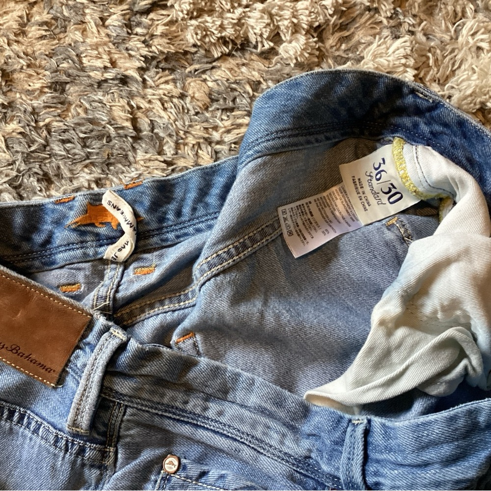 TOMMY BAHAMA Jeans Blue Standard Wash Denim Straight Men’s 36x30 - Picture 3 of 8